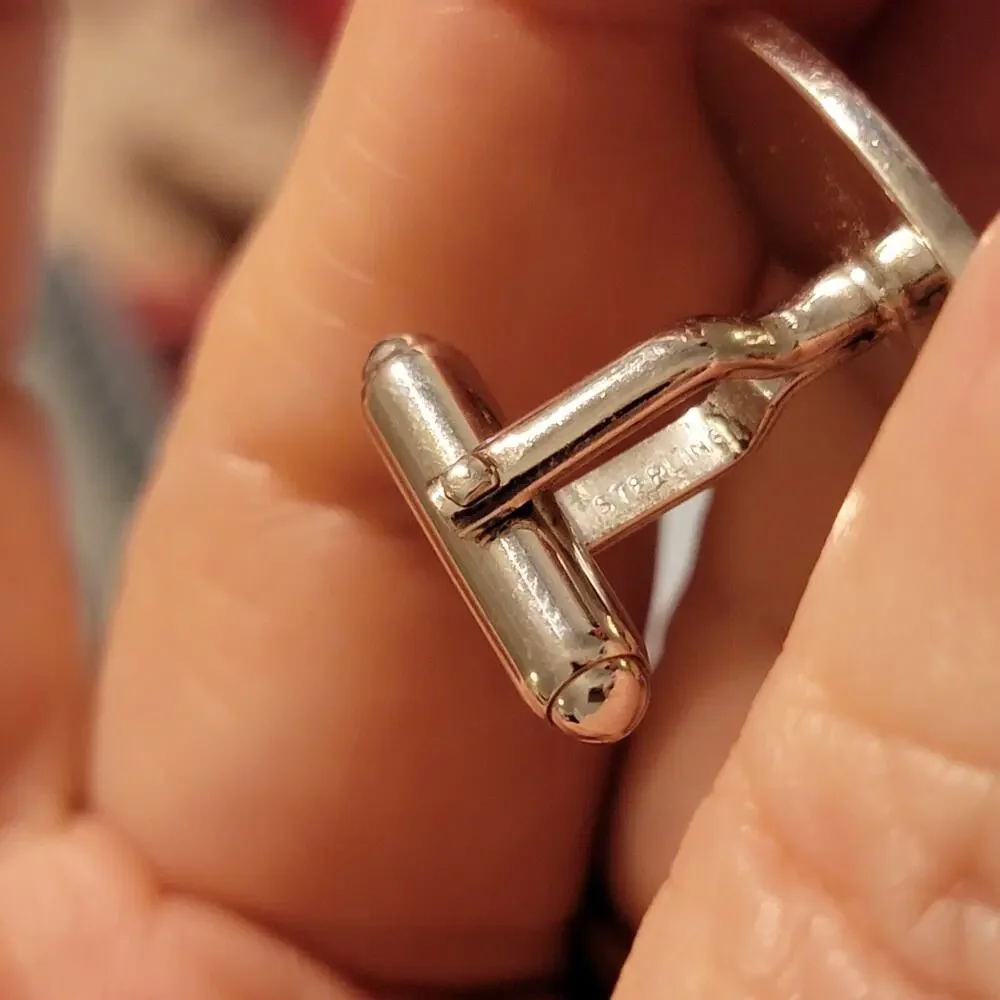 Vintage Sterling Silver Cuff Links 1